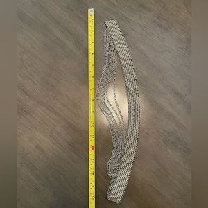 Long silver necklace